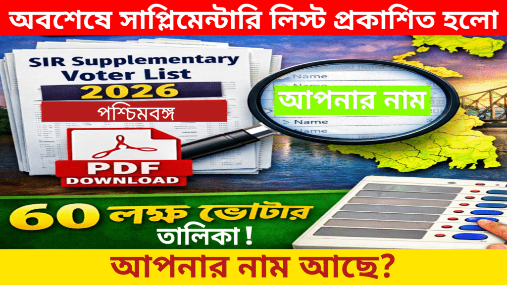 West Bengal SIR Supplementary Voter List 2026